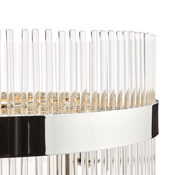 (image for) Laura Ashley Alexa 5lt Pendant Polished Nickel & Glass Rods